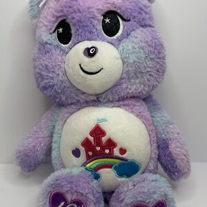 Basic Fun 14" Care A Lot Bear Care Bears‎ 40th Anniversary Stuffed Plush Toy EUC